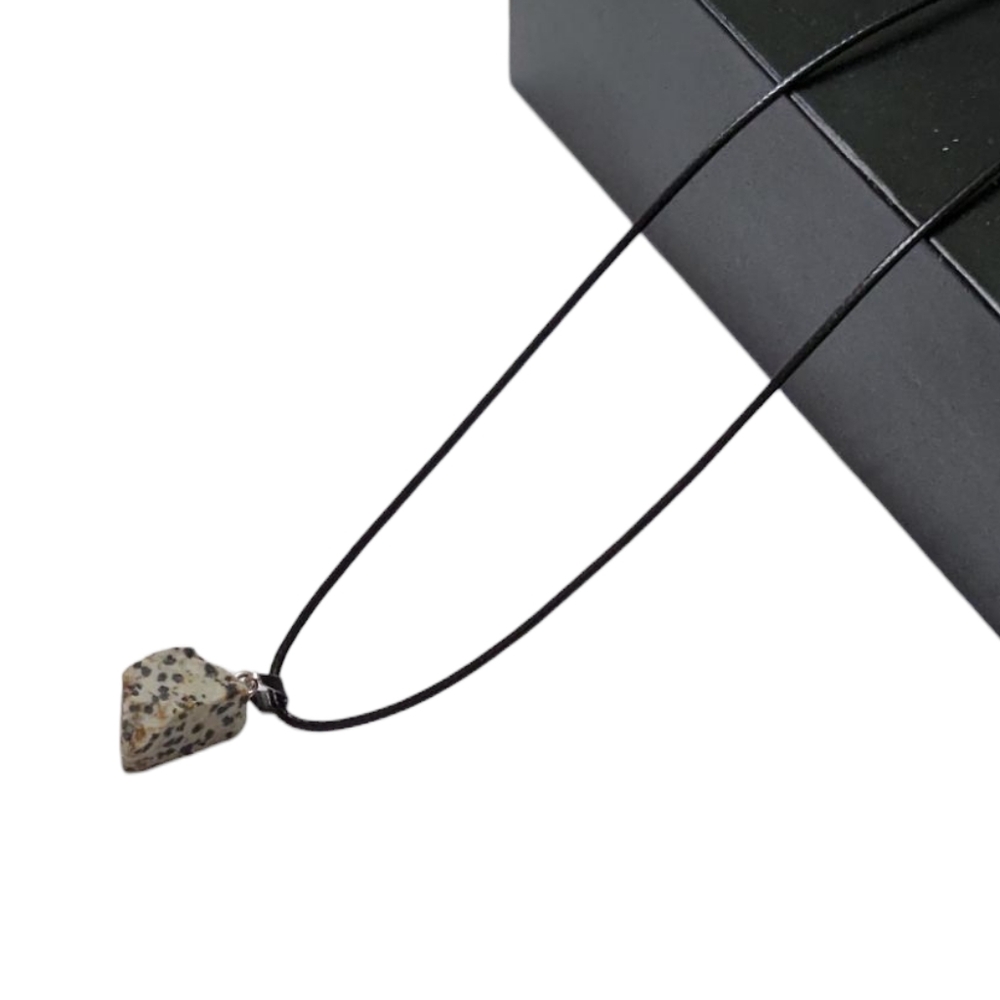 Dalmatian Jasper Natural Stone Healing Necklace‎ Chakra Energy Balancing Womens